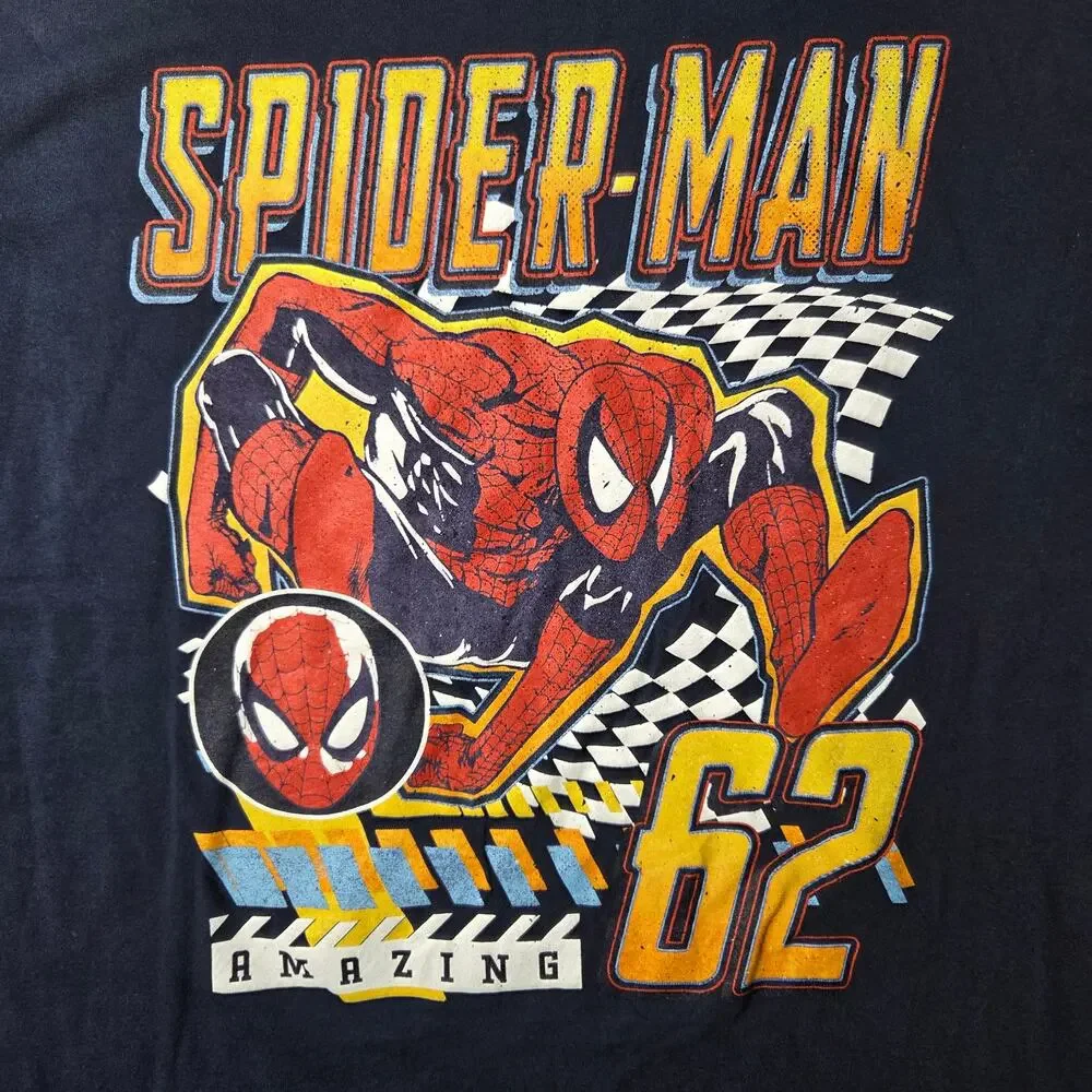 Marvel Spider-Man Graphic Tee Shirt - Men's XL Navy Blue Mad Engine 62